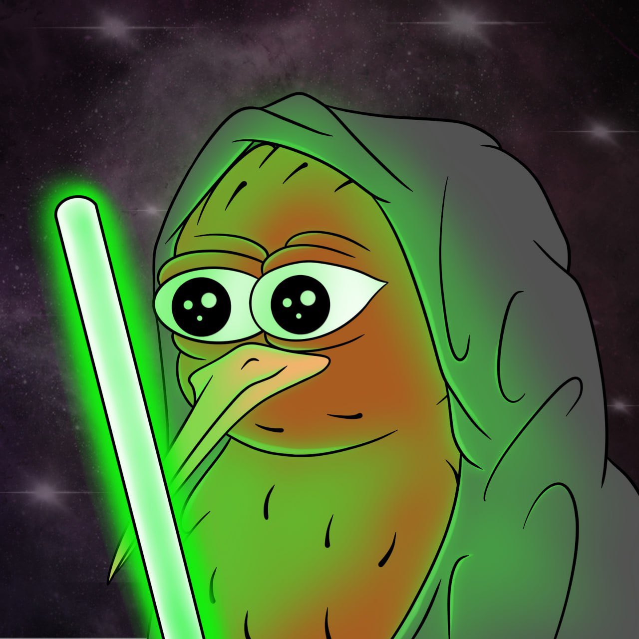 Kiwi with Lightsaber